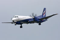 G-CFLV @ EGNT - Saab 2000, Newcastle Airport, April 2009. - by Malcolm Clarke