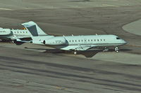 N376G @ KLAS - General Electric Bombardier BD-700-1A11, on the Atlantic Aviation ramp, KLAS. - by Mark Kalfas