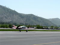 N5651K @ SZP - 1964 Beech S35 BONANZA, Continental IO-502-B 285 Hp, takeoff roll Rwy 22 - by Doug Robertson