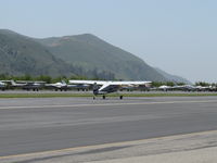 N3157N @ SZP - 1947 Cessna 120, Continental C85 85 Hp, landing roll Rwy 22 - by Doug Robertson