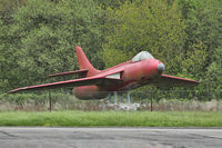 ET-272 @ EGHH - Comprising largely  the fuselage of T.7 ET-273 with the nose of FGA.9 XJ690 this Hunter sits just south of the 26 threshold at Bournemouth