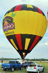 N2241Z @ LAL - The wind was too strong to allow the full inflation and mass take-off of the balloons at 2012 Sun n Fun