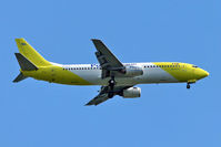 EI-ELZ @ LOWL - Poste Italiane (Mistral Air) Boeing B737-4Q8 on final approach to LOWL/LNZ - by Janos Palvoelgyi