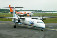 G-KKEV @ EGNT - 2008 De Havilland Canada DHC-8-402Q Dash 8 (Kevin Keegan), Newcastle Airport, June 2009. - by Malcolm Clarke
