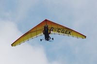 G-CGEK @ EGFH - Flyby by resident microlight. De-registered 18 July 2012. - by Roger Winser