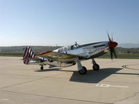 N251MX @ CMA - 1943 North American TP-51C-10 MUSTANG 'Betty Jane', Packard Liberty/RR V-1650 1,380 Hp, mod. for tandem dual control, World's SOLE REMAINING EXAMPLE of just five TP-51Cs built, taxi - by Doug Robertson