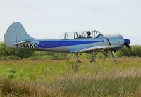 G-YAKC @ EGFH - Resident Yak-52. Previous registration LY-AKC. - by Roger Winser