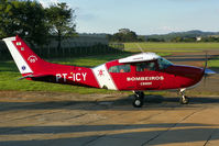 PT-ICY @ SBGO - Cessna 210L - by portalfs
