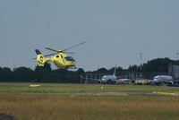 PH-MMT @ EHGG - Another picture of the Lifeliner 4 vacating the runway for the daily refuel. You might also see two passenger planes.