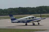 OO-TMF @ EHGG - The Flemmish Piper of the Ben Air Flight Academy (BAFA) is far from home. This is at the apron of Eelde Airport in the north of the Netherlands. - by Jorrit de Bruin