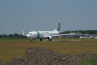 PH-HSF @ EHGG - Entering runway 23 with new passengers, starting a new flight.