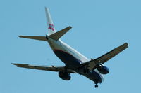 LN-BUD @ ENGM - Braathens 737-500 about to land at Oslo Gardemoen airport. - by Henk van Capelle