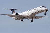 N14991 @ KORD - ExpressJet/United Express Embraer EMB-145LR, ASQ6158 arriving from Winnipeg Int'l /CYWG, RWY 14R approach KORD. - by Mark Kalfas