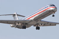 N469AA @ ORD - American Airlines Mcdonnell Douglas DC-9-82, American FLT #1634 arriving from Tucson International on RWY 14R at Chicago's O'Hare. - by Mark Kalfas