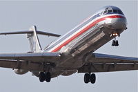 N571AA @ ORD - American Airlines Mcdonnell Douglas DC-9-83, AAL348 arriving from KLAS, RWY14R KORD. - by Mark Kalfas
