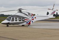 G-OLYM @ EGSH - Westland 08 Sat on stand at Bond's.