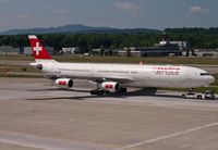 HB-JMB @ LSZH - getting towed to the gate