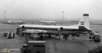 G-APEF @ EGLL - BEA Vanguard G-APEF at London Airport c.1964 - by Graham