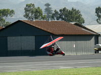 N5081L @ SZP - 2006 Air Creation TANARG weight-shift control ultralight trike, Rotax 912ULS 80 Hp, French design, taxi from hangar - by Doug Robertson