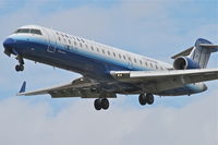N727SK @ KORD - SkyWest/United Express Bombardier CL-600-2C10, SKW5618 arriving from Austin-Bergstrom Int'l /KAUS, RWY 28 approach KORD. - by Mark Kalfas