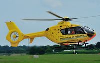 G-CGXK @ EGSH - East Anglian Air Ambulance doing yet another 'spirited' approach, they help with keeping us all alive ! Thank you ! - by keithnewsome