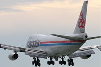 LX-VCV @ ORD - Cargolux Boeing 747-4R7F, CLX451 arriving from Anchorage Int'l /PANC, RWY 28 approach KORD. - by Mark Kalfas