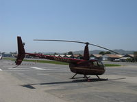 N435DE @ SZP - 2005 Robinson R44 RAVEN II, Lycoming IO-540 derated to 245 Hp for takeoff, 205 Hp continuous, at SZP Helipad - by Doug Robertson