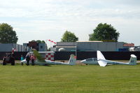 PH-844 @ EHHO - Two Schleicher ASK-21 gliders at Hoogeveen airfield being prepared for take-off. - by Henk van Capelle