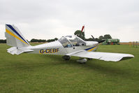 G-CEBF @ X5FB - Aerotechnik EV-97A Eurostar, Fishburn Airfield, August 2010. - by Malcolm Clarke