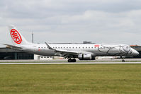OE-IHC @ LOWW - Shortly after touching down on Rwy 11