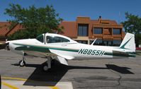 N8855H @ KAXN - Navion A at the fuel pump. - by Kreg Anderson