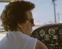 N3411W @ HHR - This is Mary Lou Pelto at the controls of N3411W at Hawthorne, California airport (HHR) in summer of 1966.