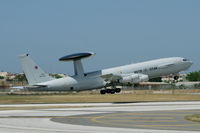 LX-N90456 @ LMML - E-3A Sentry LX-N90456 of Nato taking off from Malta after bringing some parts for another Sentry LX-N90458. - by raymond