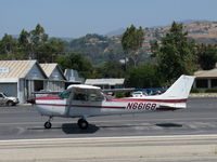 N66168 @ SZP - 1983 Cessna 172P SKYHAWK, Lycoming O-320-D2J 160 Hp, landing roll Rwy 22 - by Doug Robertson