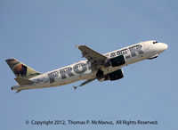 N207FR @ KPHL - Frontier 17 displaying tailart Thunder the Bison climbing out from 9R at PHL.