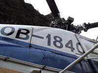 OB-1840P - When we climbed this helicopter after the pilot had invited us to look around we couldn't guess that it would be destroyed in a crash only 40 days later.
Seen at Helipuerto el Rocotal near Machu Picchu, Peru. - by Tomas Milosch