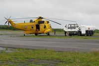 ZH542 @ EGFH - RAF SAR Sea King taking on fuel during a training flight. - by Roger Winser