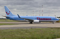 G-TAWB @ EGSH - Arriving at the NWI terminal.