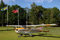 SE-GKD @ ESVE - Cessna 172M of Ljusdals Flygklubb parked at Stegeborg airstrip in Sweden. - by Henk van Capelle
