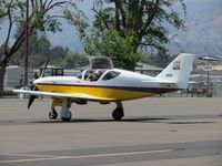 N69BC @ POC - Parked in transient parking and starting up - by Helicopterfriend