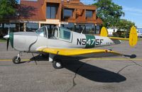 N5475F @ KAXN - Alon A-2A Aircoupe at the fuel pump. - by Kreg Anderson