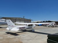 N6196P @ CNO - Parked in the paintshop area - by Helicopterfriend