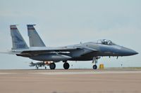 84-0002 @ GTF - 123rd FS (Oregon ANG) F-15C Eagle taxiing to runway 21 at GTF - by Jim Hellinger