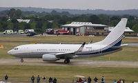 N836BA @ EGLF - Departing from the Farnborough International Airshow 2010 - by Garry Lakin