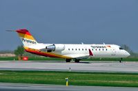 OE-LCK @ LOWW - Canadair CRJ- 200LR [7148] (Tyrolean Airways) Vienna~OE 16/04/2005. Lineing up for departure. - by Ray Barber