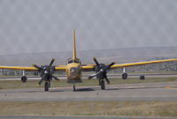 N4692A @ BIL - Neptune Aviation P-2 fighting the Dahl fire 45 miles north of KBIL and the Ash Creek fire about 100 miles SW of KBIL