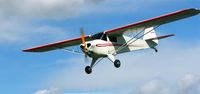 N96924 - Restored Taylorcraft flies in the beautiful, blue New Mexico skies in the winter of 2005