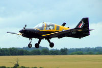 G-CBDS @ EGBP - Scottish Aviation Bulldog Series 120 [BH120/356] Kemble~G 10/07/2004. On finals. - by Ray Barber