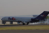 N491FE @ BIL - FedEx 727 smokin em