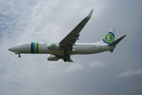 PH-HSG @ EHGG - Just a little bit high for landing, but the PH-HSG brought bad weather from Heraklion to Eelde.